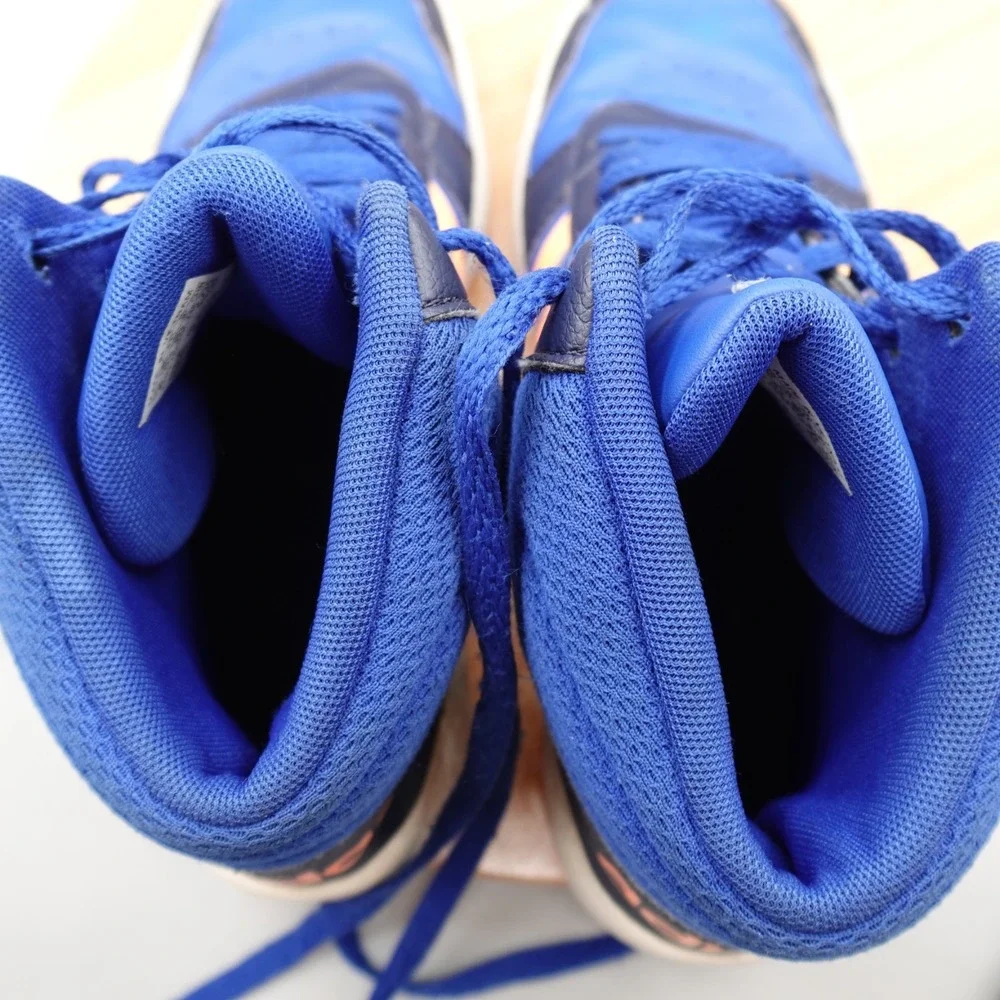 Adidas Size 6 Hoops Mid 3.0 GZ7769 Unisex Kids Blue/Orange Basketball Shoes Flaw